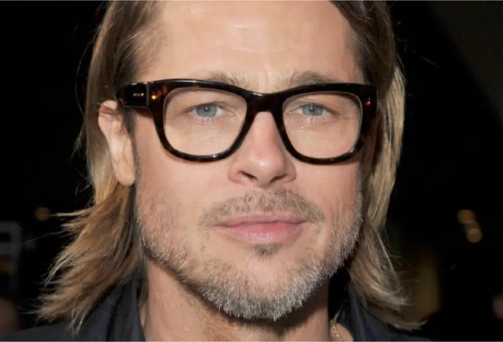 Brad Pitt wearing eyeglasses at the In the Land of Blood and Honey Premiere