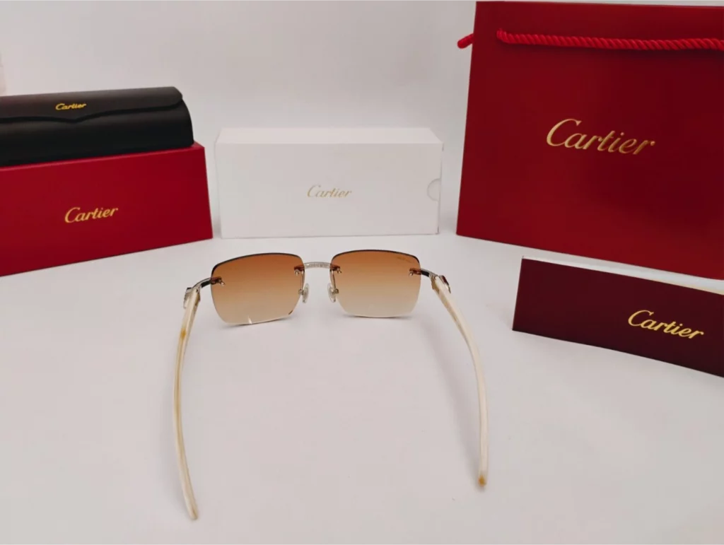 Cartier white horn glasses