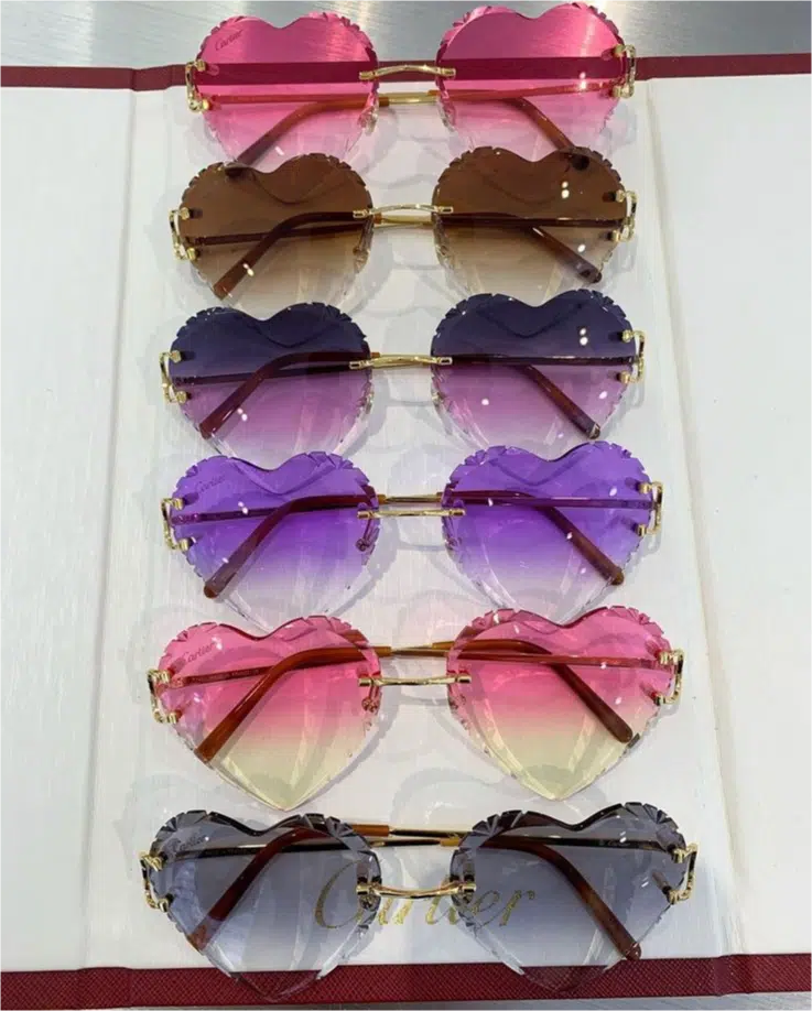 Cartier colorful heart-shaped sunglasses