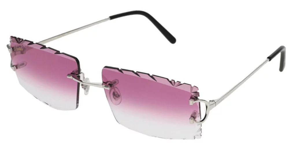 Cartier glasses with pink lenses