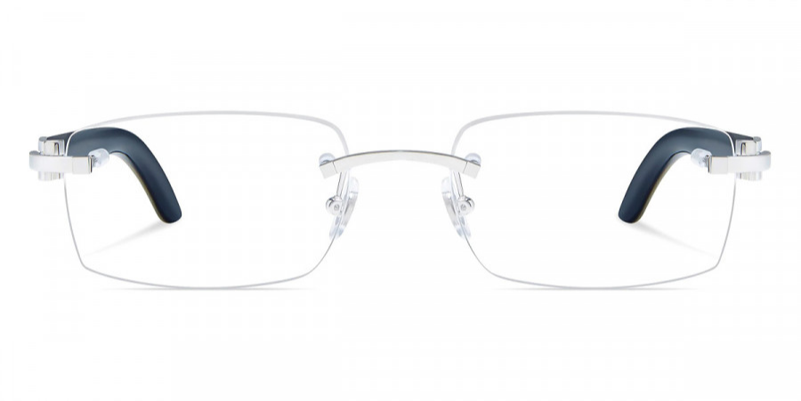 The CT0046O 002 Silver/White Décor C white buffs by Cartier