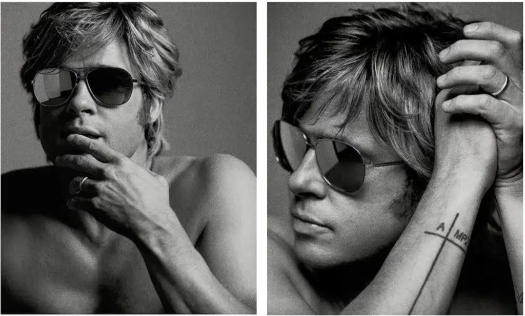 Brad Pitt Sunglasses in V Magazine Cover