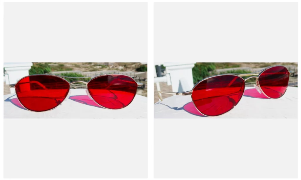 Oliver Peoples Aero 54 with red lenses