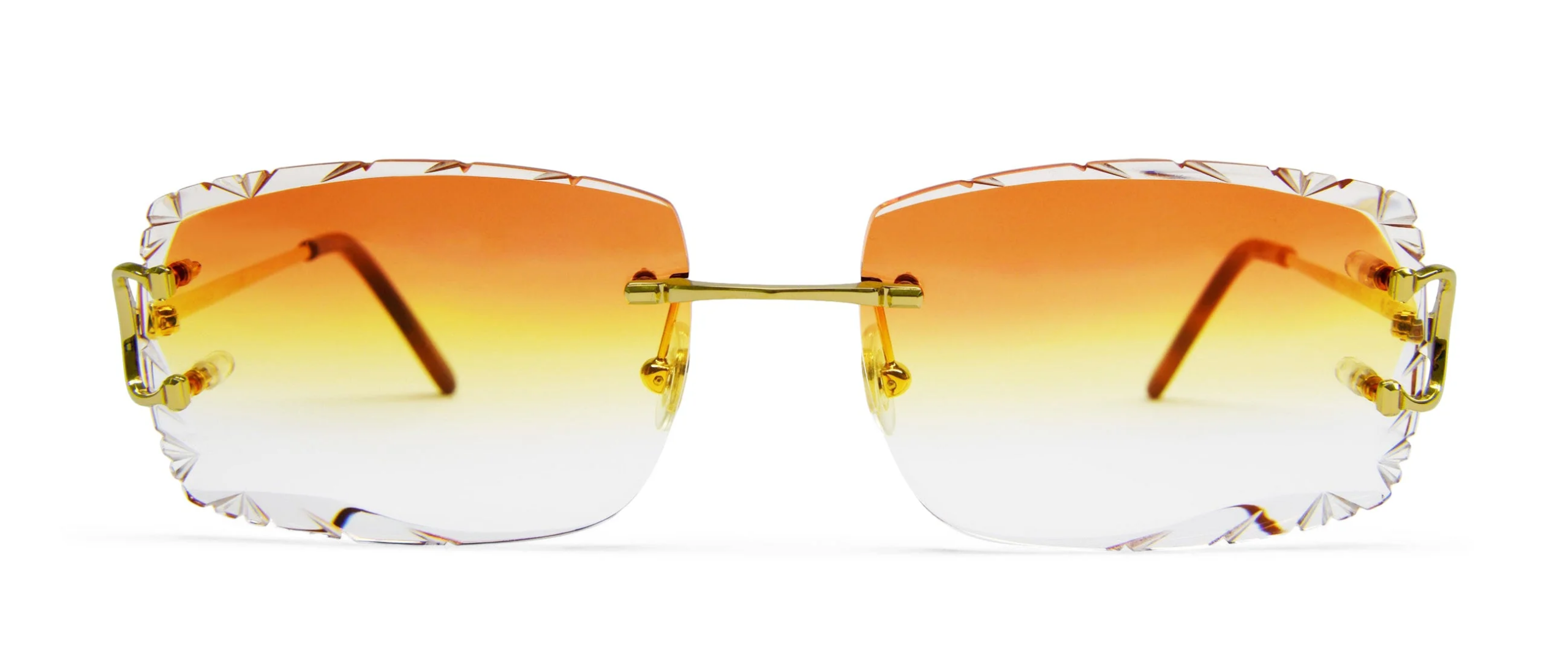 Cartier glasses with bright yellow lenses