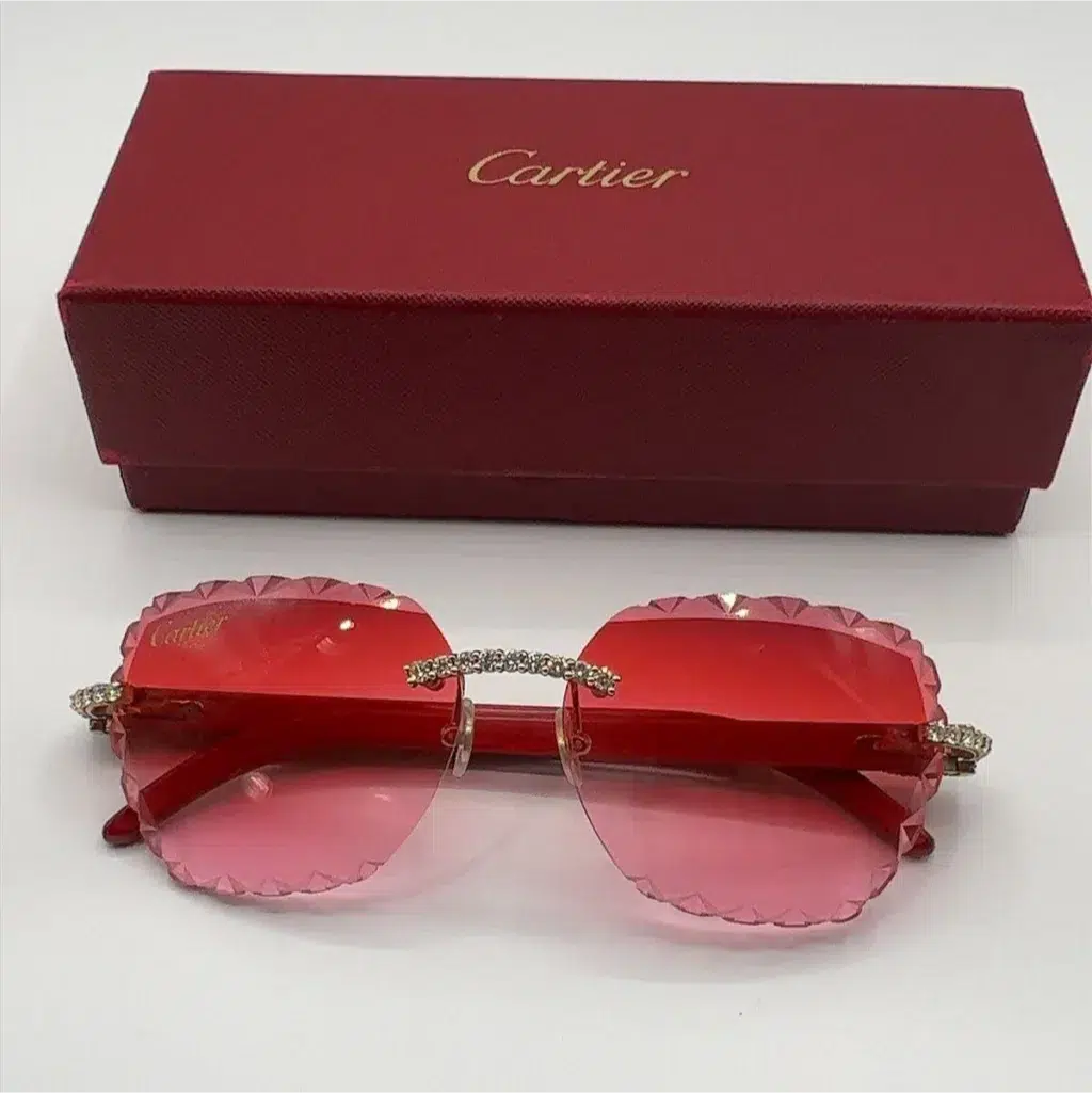 Cartier glasses with diamonds