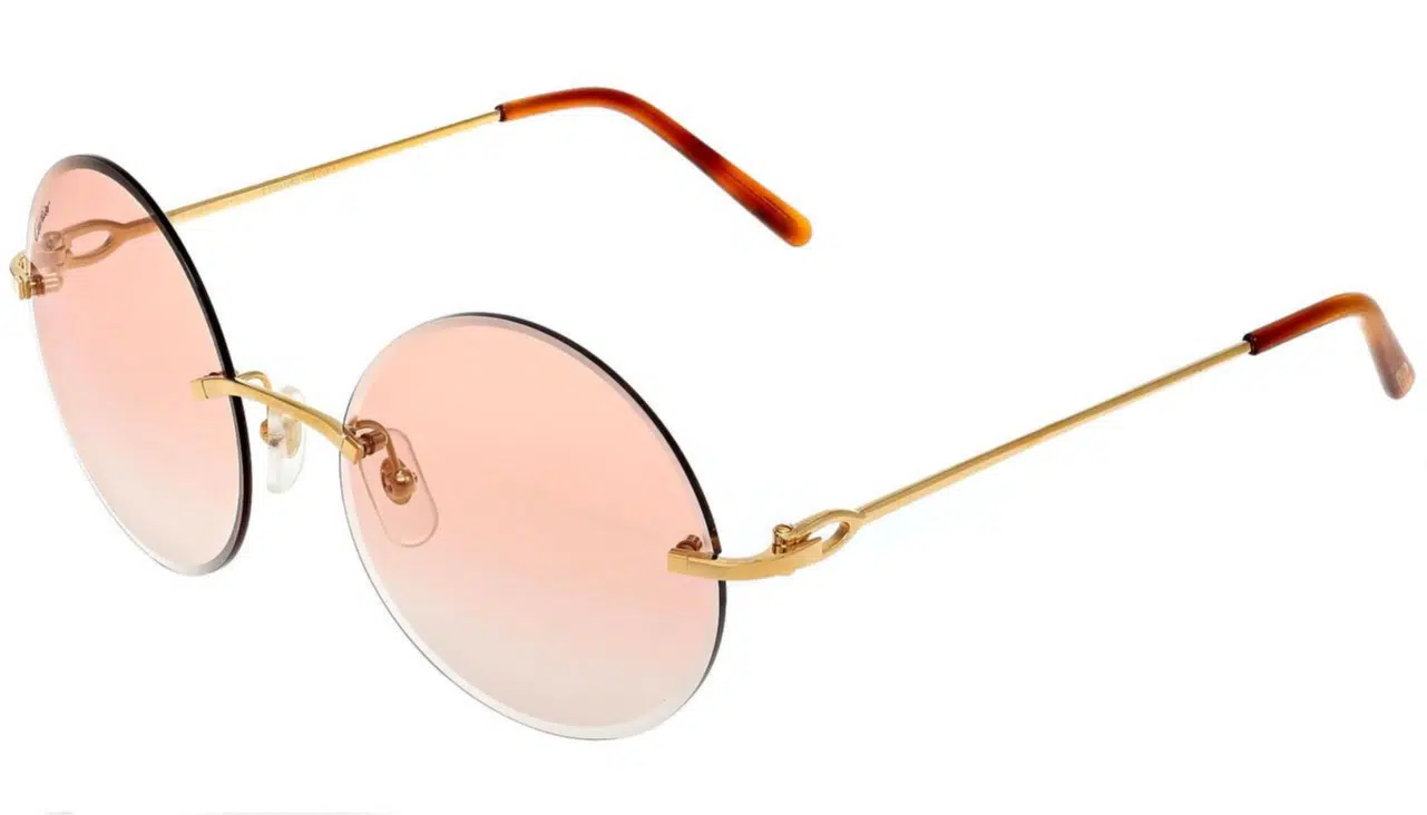 Cartier sunglasses with pink lenses