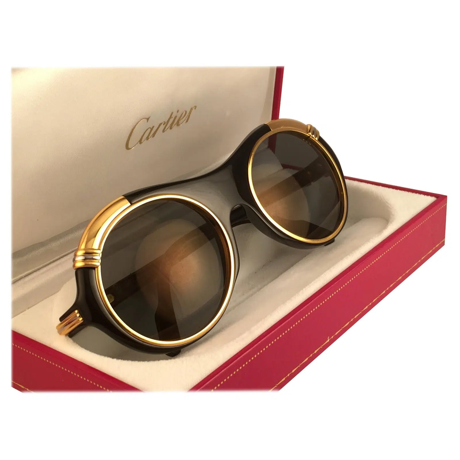 Vintage Cartier Diabolo Gold Sunglasses