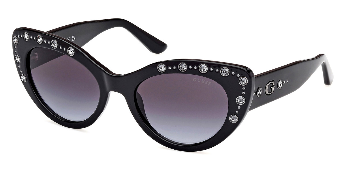 00163 shiny black shades guess