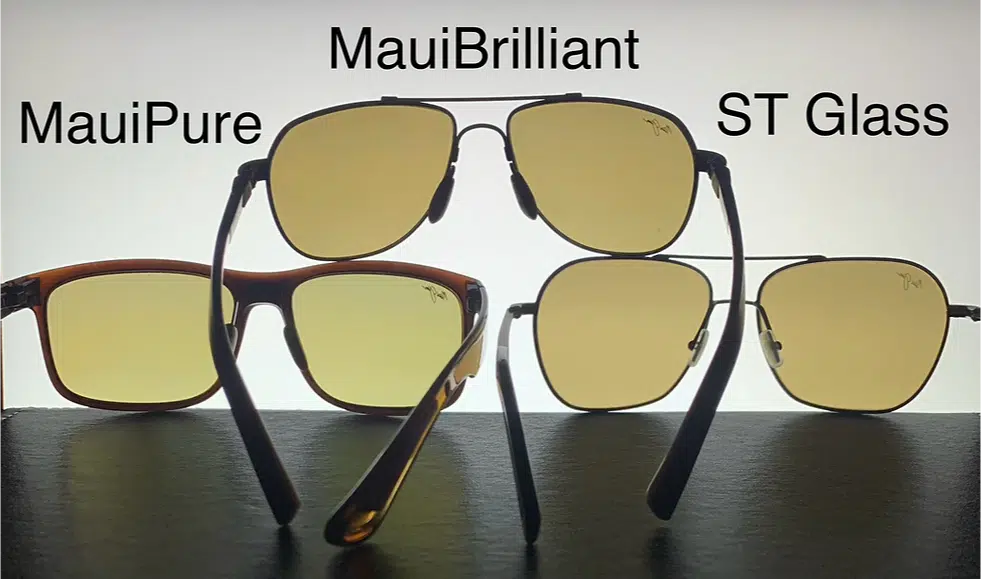 Various lens materials by Maui Jim