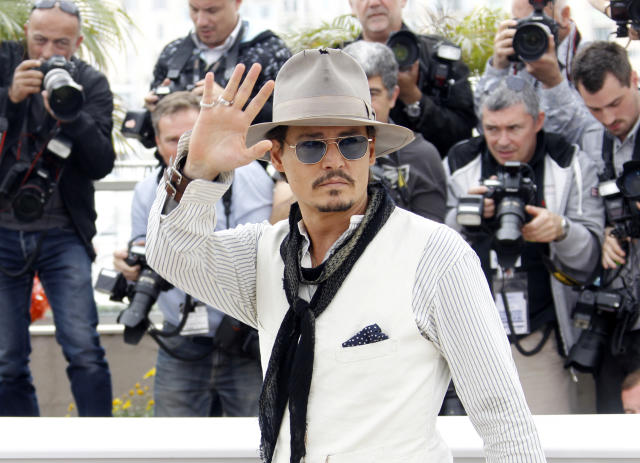 depp shades red carpet