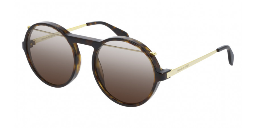 Color: Gold/Havana (002) - Alexander McQueen AM0192S00254