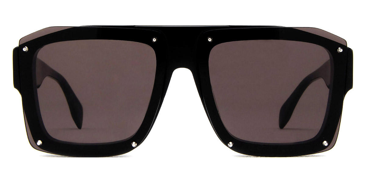 Alexander Mcqueen Men's Wide Rectangle Acetate Sunglasses With