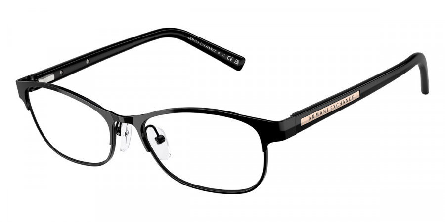 Armani Exchange AX1010 6000 53 Shiny Black Eyeglasses