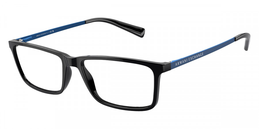 Armani Exchange™ AX3027F 8158 55 - Shiny Black/Matte Bluette