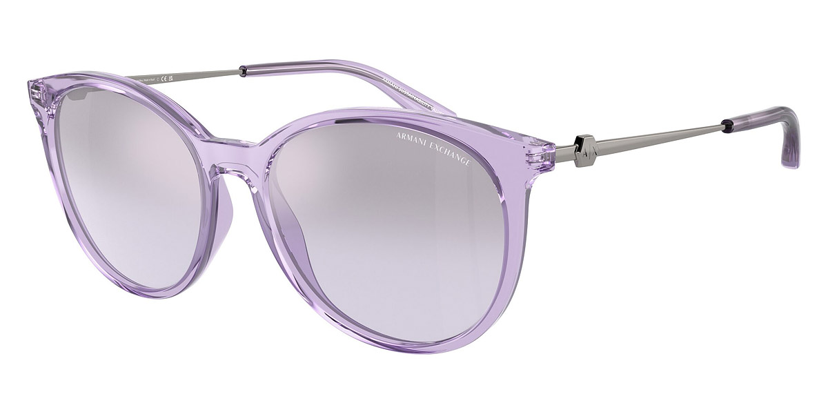 Armani Exchange AX4140S 82367P 55 Shiny Transparent Violet Shiny