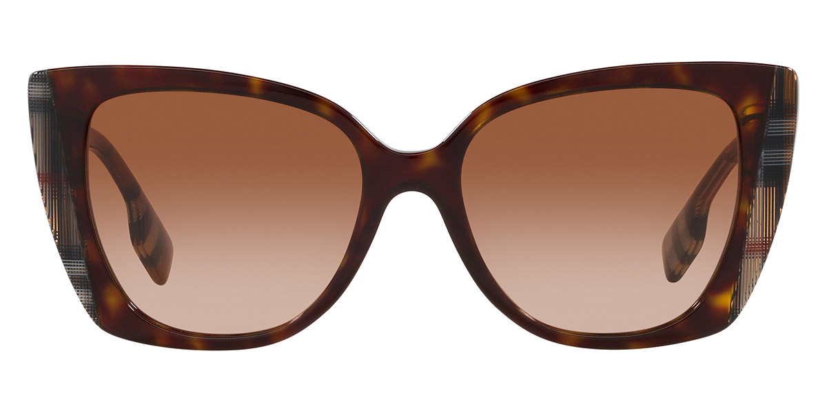 Burberry™ Meryl BE4393 405313 54 - Dark Havana/Check Brown