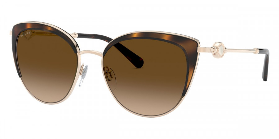 Color: Pale Gold/Dark Havana (278/13) - Bvlgari BV6133278/1355