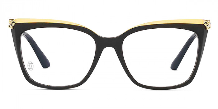 Cartier CT0033O 001 53 Black/Gold Eyeglasses - Cartier Authorized Dealer |  EyeOns.com