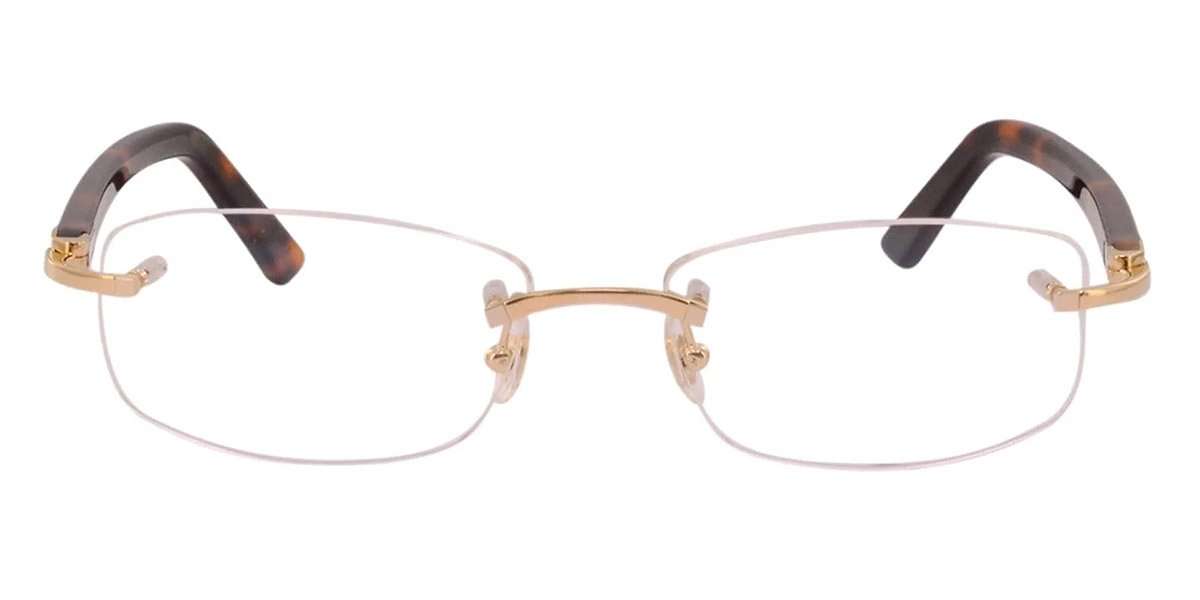 Cartier ct0048o 003 black rimless eyeglasses hot sale