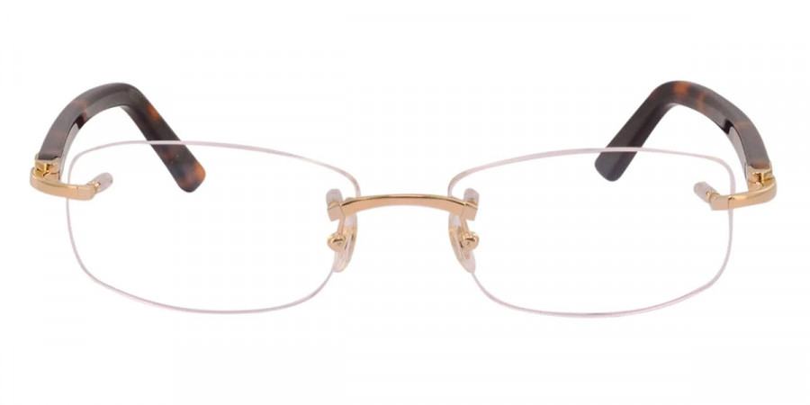 Cartier™ CT0048O 004 53 - Gold/Brown Décor C