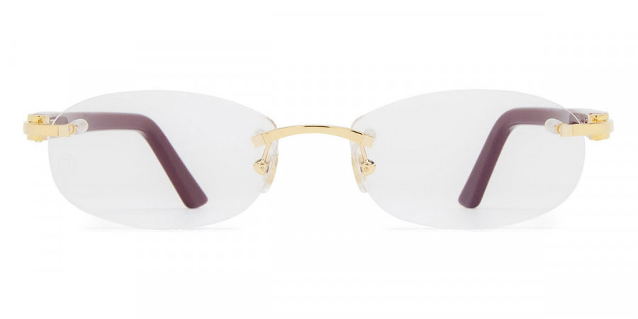 Cartier™ CT0056O 003 52 - Gold/Burgundy Décor C