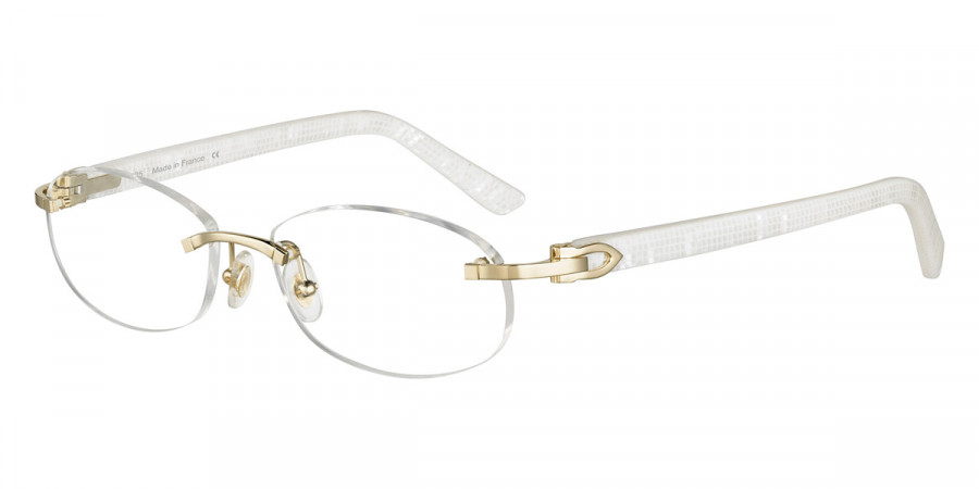 Cartier™ CT0056O 001 52 - Gold/White C Décor