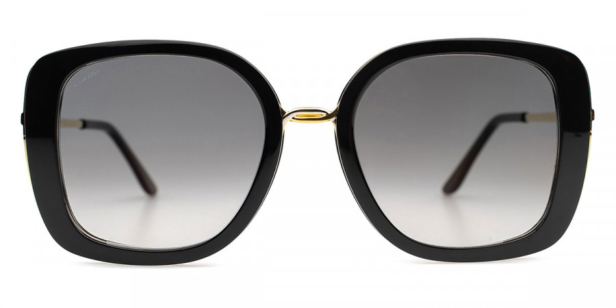 Cartier™ CT0246S 001 54 - Black/Gold Trinity Ruban