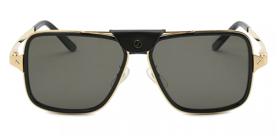 Cartier™ CT0263SA 001 58 - Black/Gold Santos De Cartier