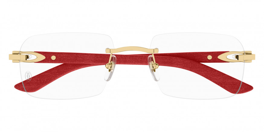 Cartier CT0453O 003 56 Gold Red Eyeglasses