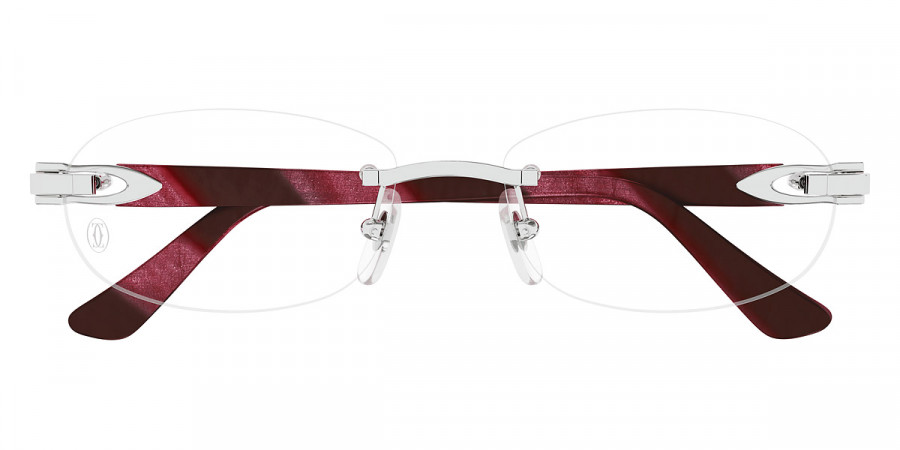 Cartier™ CT0455OJ 001 52 - Silver/Burgundy C Décor