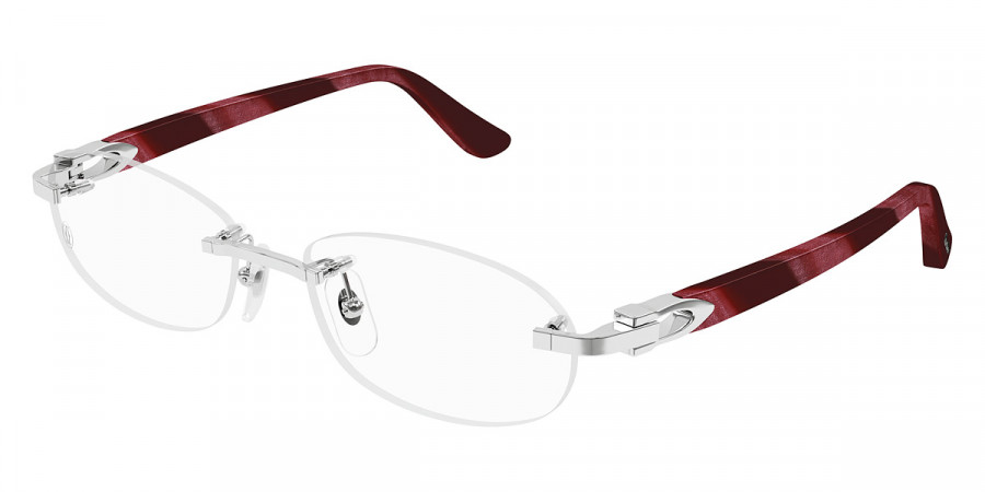 Color: Silver/Burgundy (001) - Cartier CT0455OJ00152