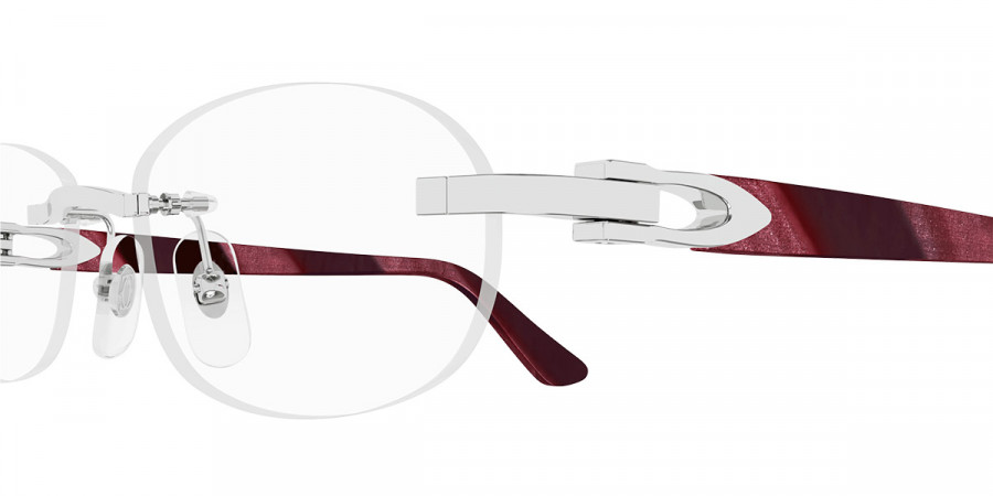 Color: Silver/Burgundy (001) - Cartier CT0455OJ00152