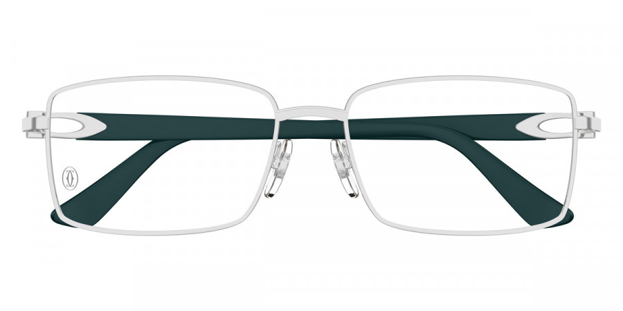 Cartier™ CT0520O 003 58 - Silver/Green C Décor