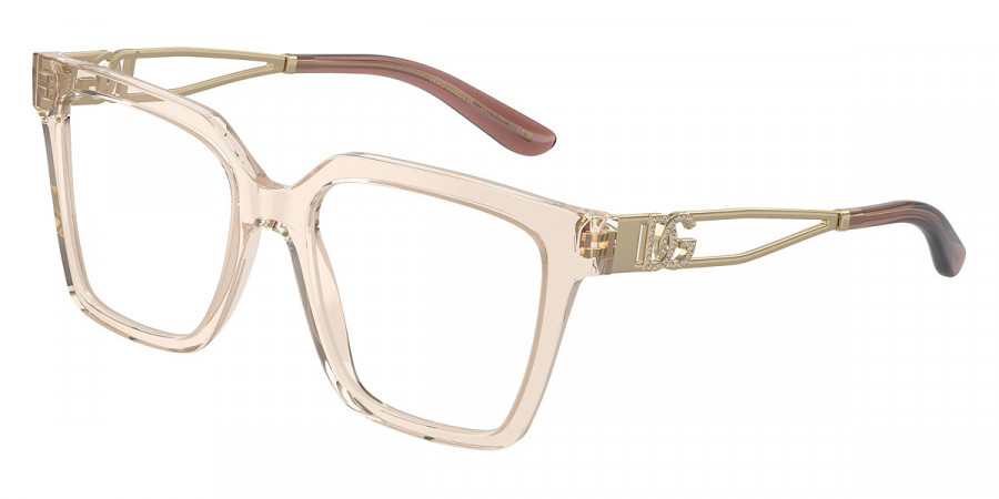 Dolce & Gabbana™ DG3376B 3432 53 Transparent Camel/Gold Eyeglasses