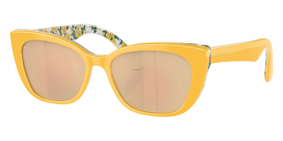 Color: Yellow on Yellow Roses (34437J) - Dolce & Gabbana DX442734437J49