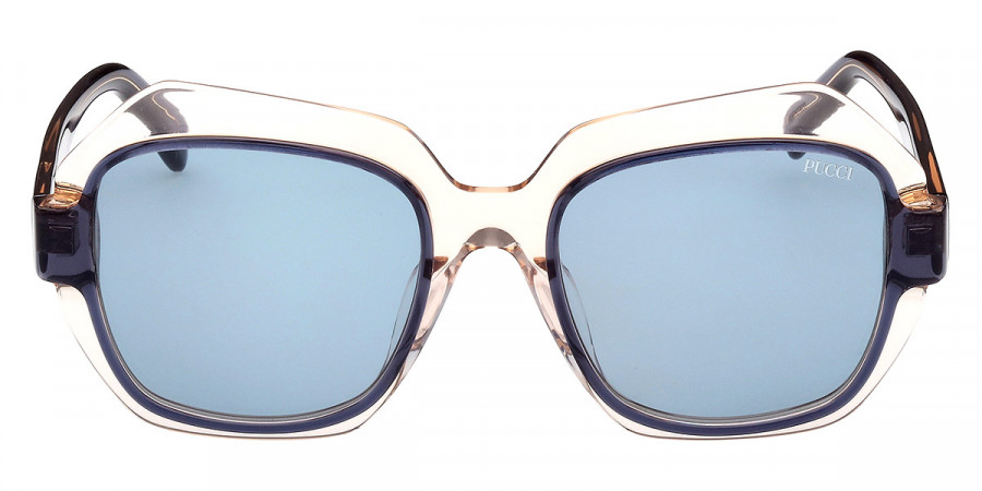 Emilio Pucci™ EP0193 92V 53 - Shiny Transparent Turquoise and Nude