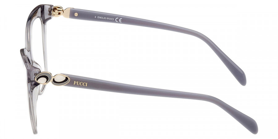 Color: Shiny Transparent Gray/Shiny Sold Gray/Black/White and Gray Enamel (020) - Emilio Pucci EP519502054