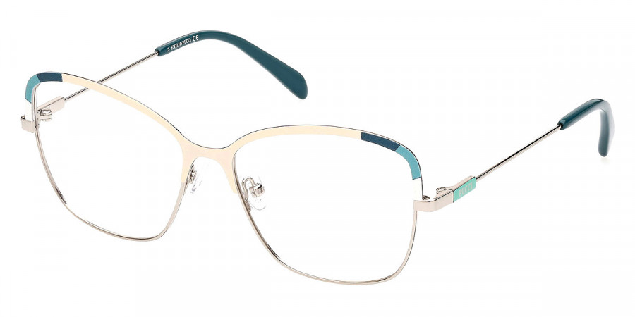 Color: Shiny Palladium With Cream/Blue and Turquoise Enamel/Shiny Blue (024) - Emilio Pucci EP520202455