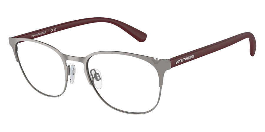 Emporio Armani™ EA1059 3379 53 - Matte Gunmetal/Matte Bordeaux