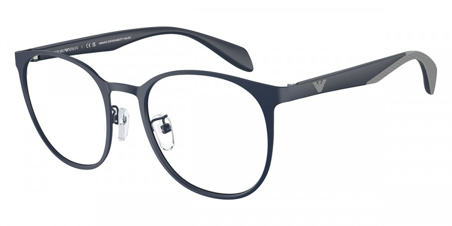 Emporio Armani™ EA1148 3018 52 - Matte Blue/Rubber Gray