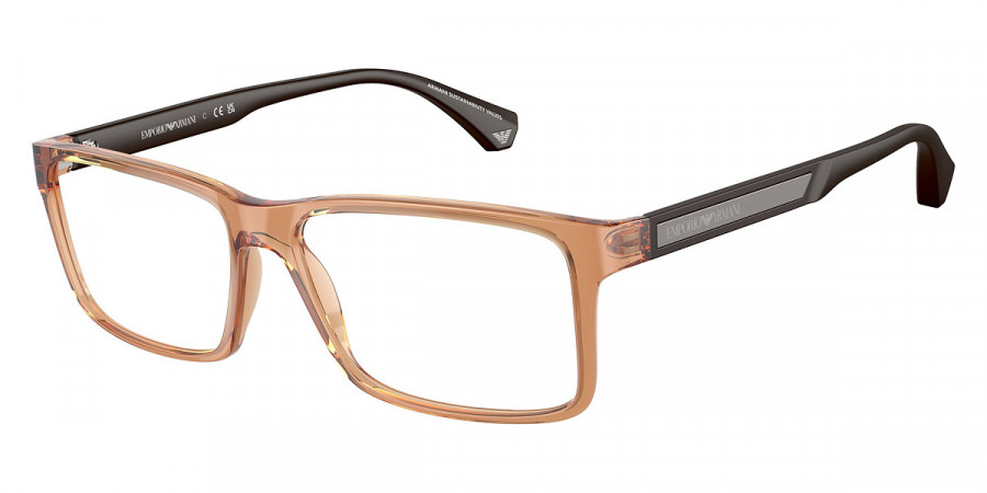 Emporio Armani™ EA3038 5044 54 - Shiny Transparent Brown/Rubber Brown