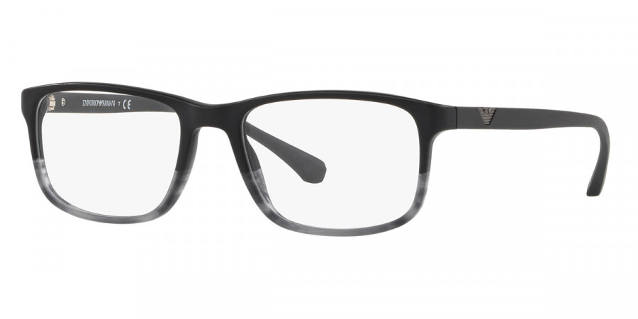 Color: Matte Black & Striped Gray (5566) - Emporio Armani EA3098556653