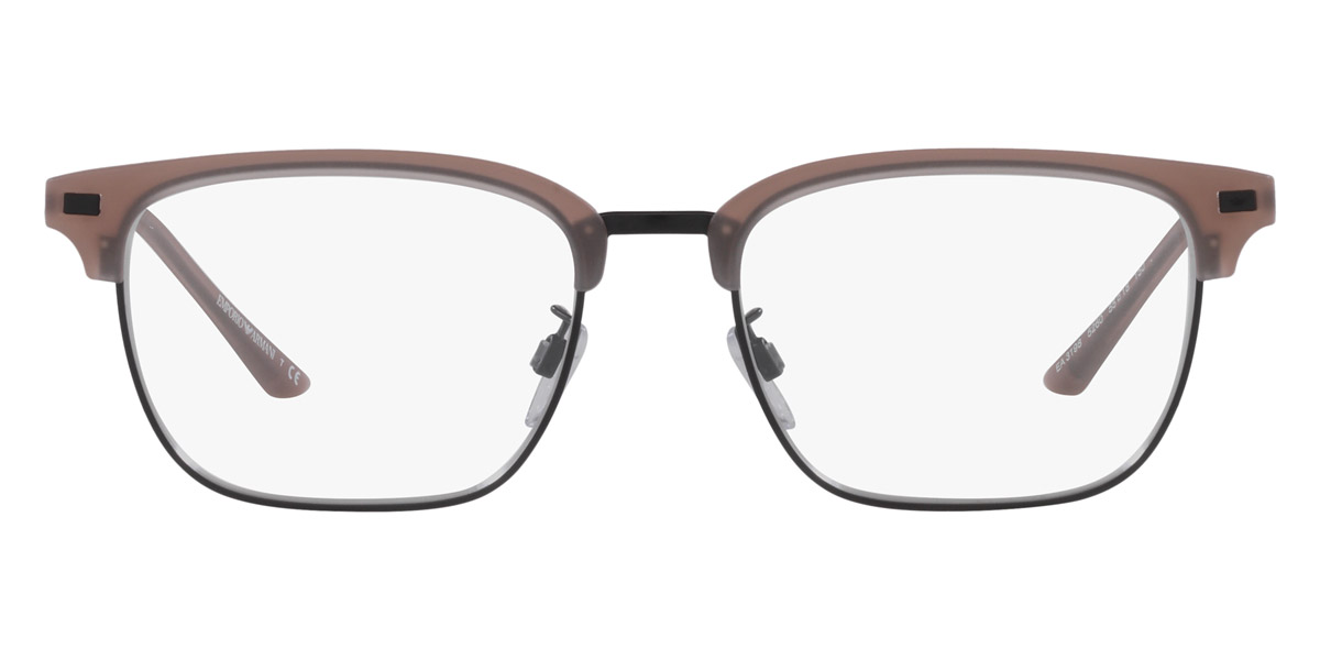 Emporio Armani™ EA3198 5260 55 Matte Opaline Brown/Black Eyeglasses