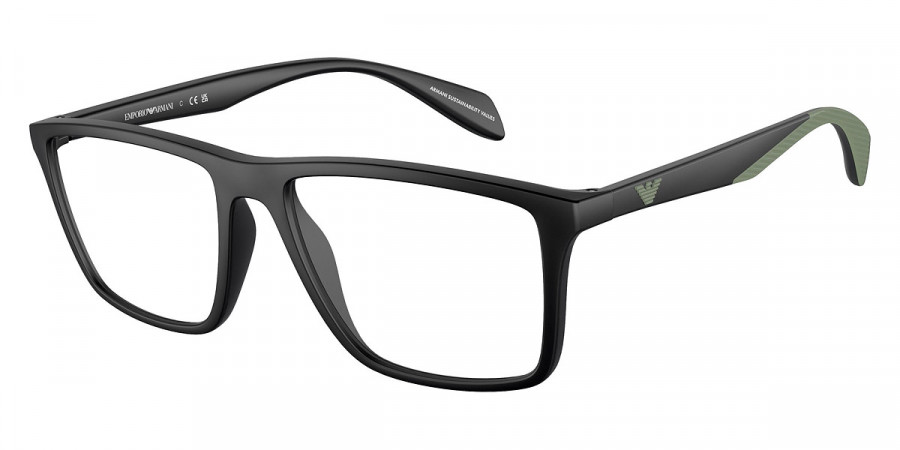 Emporio Armani™ EA3230 5001 55 - Matte Black/Rubber Green