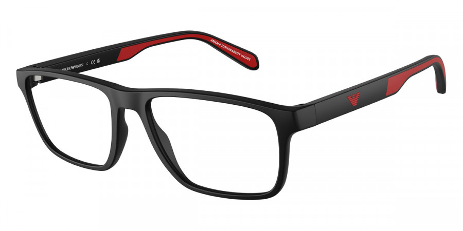 Emporio Armani™ EA3233 5997 54 - Matte Black/Rubber Red