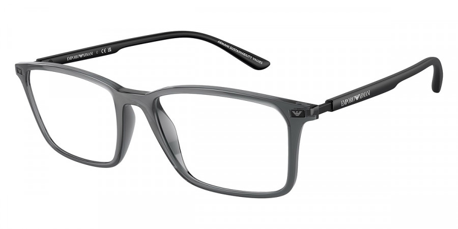 Emporio Armani™ EA3237F 6106 56 - Shiny Transparent Black/Matte Black