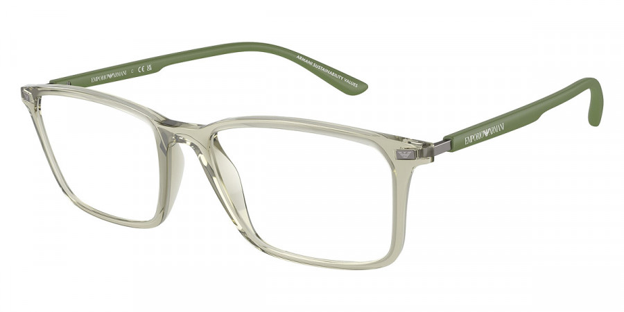 Emporio Armani™ EA3237F 6107 56 - Shiny Transparent Green/Matte Green