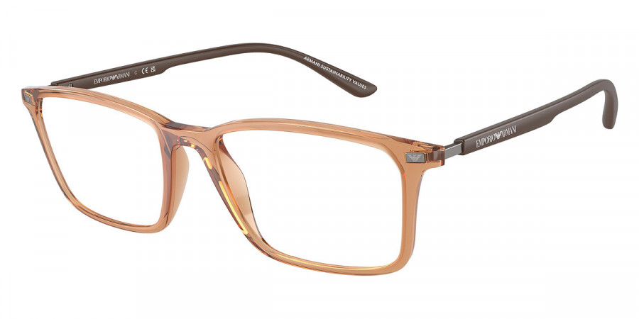 Emporio Armani™ EA3237F 6110 56 - Shiny Transparent Brown/Matte Brown