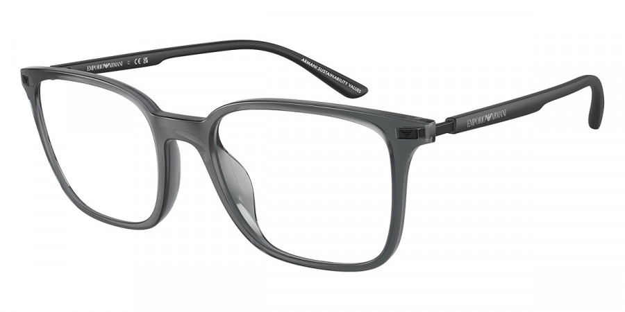 Emporio Armani™ EA3242U 6106 54 - Shiny Transparent Black/Matte Black