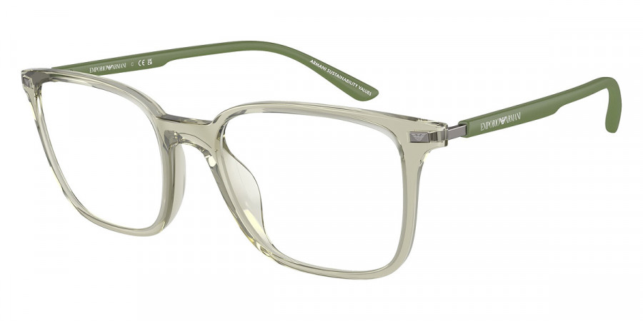 Emporio Armani™ EA3242U 6107 54 - Shiny Transparent Green/Matte Green